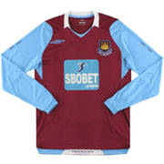 2008-09 West Ham Umbro Heimtrikot L/S S