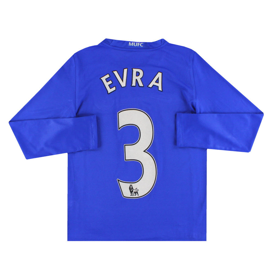 2008-09 Manchester United Nike Ausweichtrikot Evra #3 L/S Gr.M Jungen