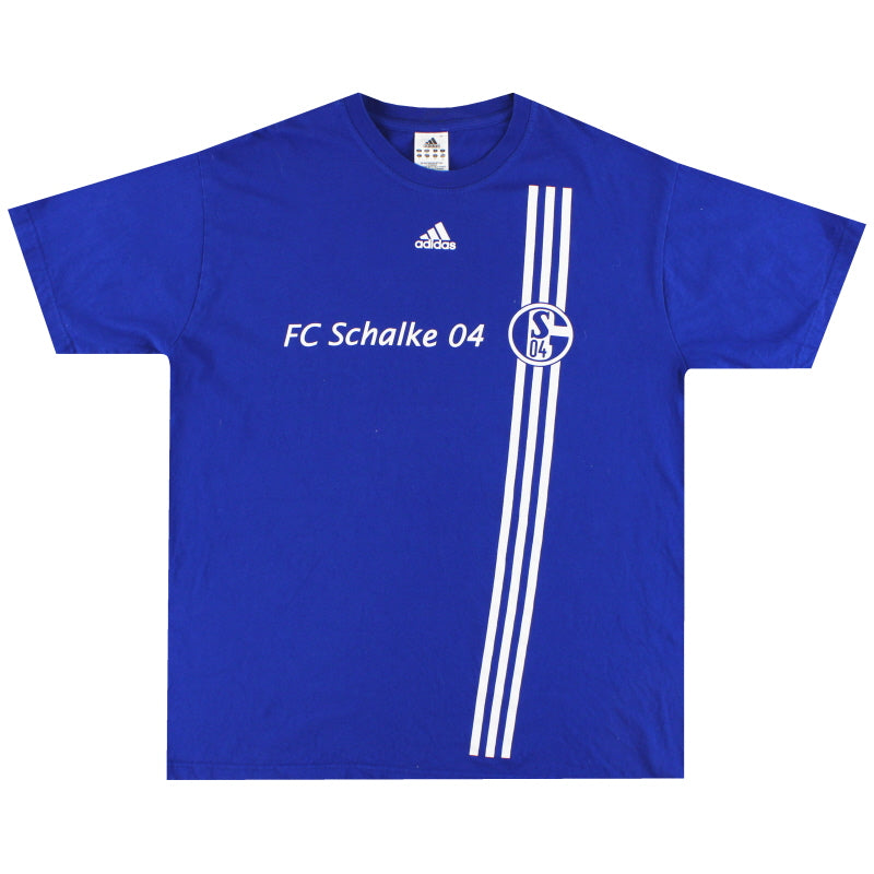 2008-10 Schalke adidas Freizeit-T-Shirt XL