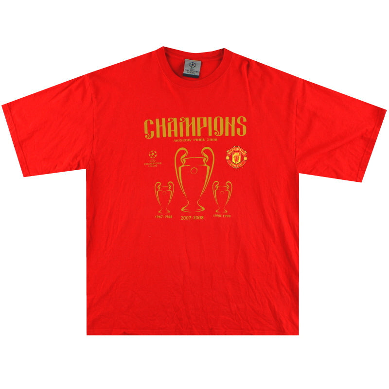 2008 Manchester United Champions League Finale T-Shirt XL