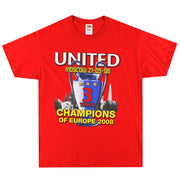 2008 Manchester United Champions League „Champions“ T-Shirt L