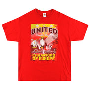2008 Manchester United „Double Winners“ Grafik T-Shirt XL