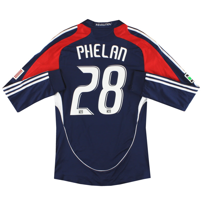 2008 New England adidas Match Worn Heimtrikot Phelan #28 L/S M
