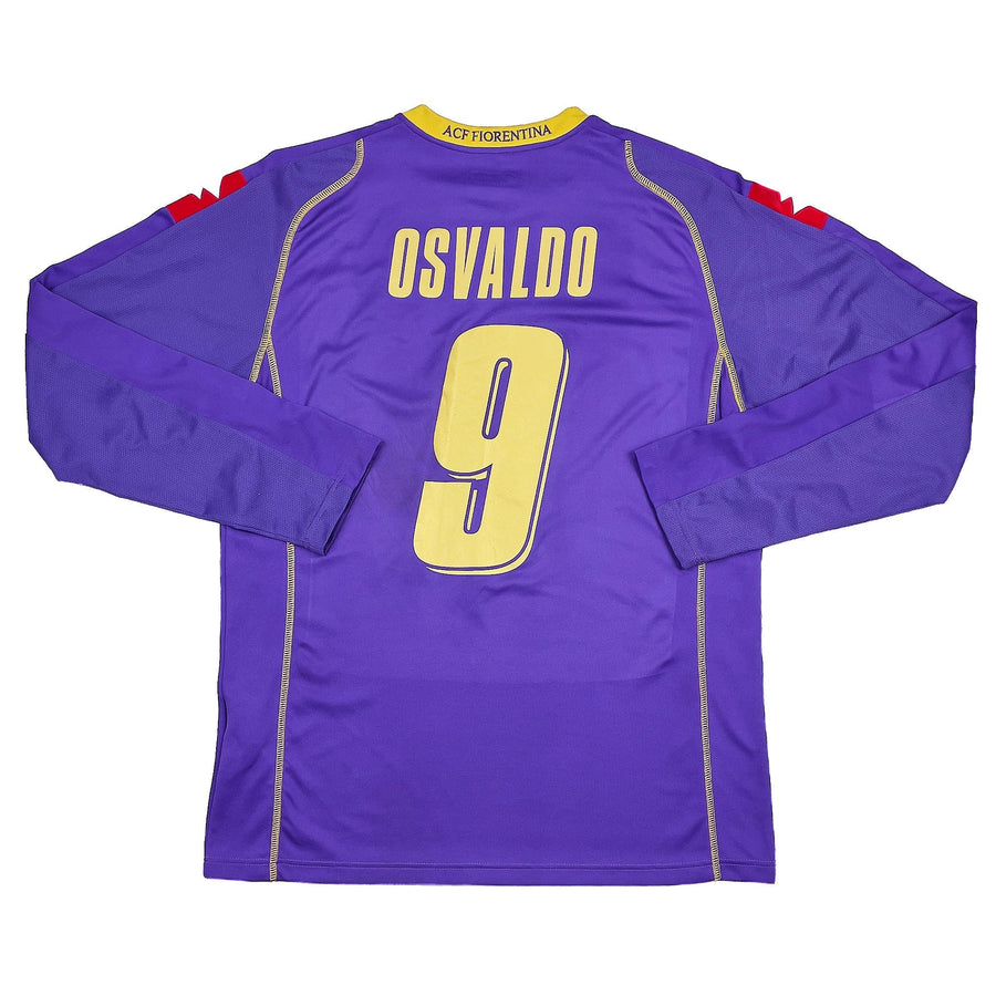 2008/09 Fiorentina Osvaldo #9 *Match Issue* Langarm-Heimtrikot (XL) Lotto