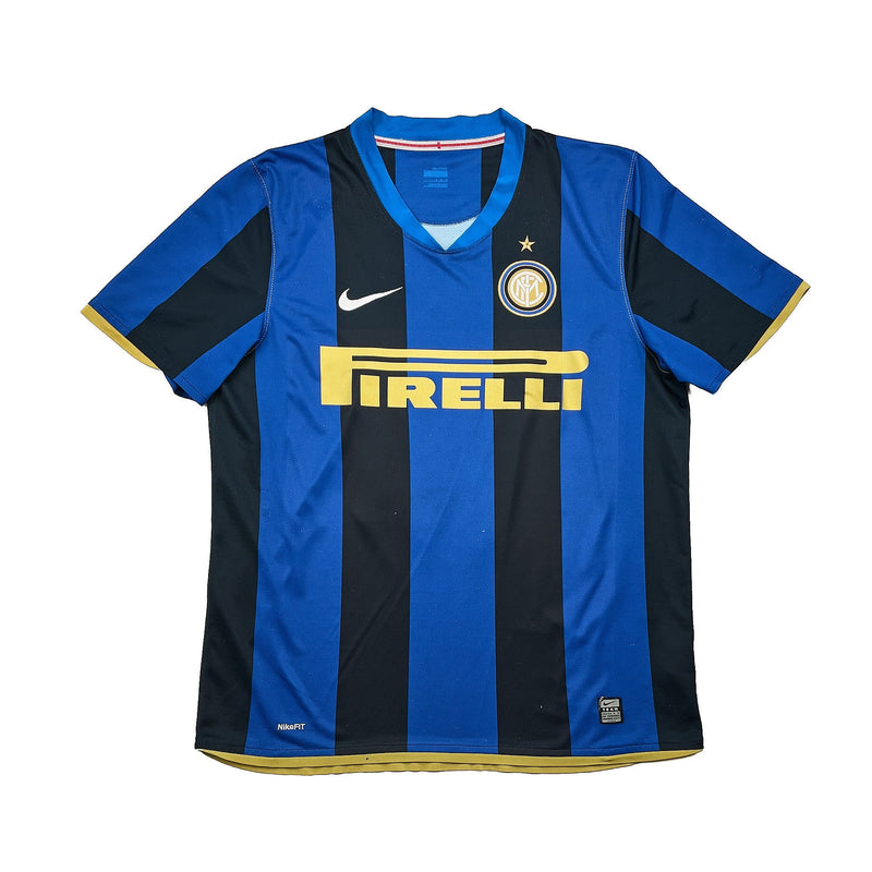 2008/09 Inter Milan Adriano #10 Home Shirt (M) Nike