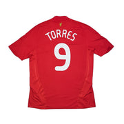 2008/09 Liverpool Torres #9 C/L Heimtrikot (L) Adidas