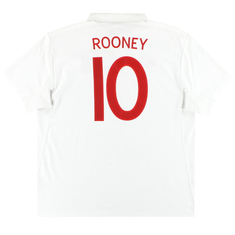 2009-10 England Umbro Heimtrikot Rooney #10 XL