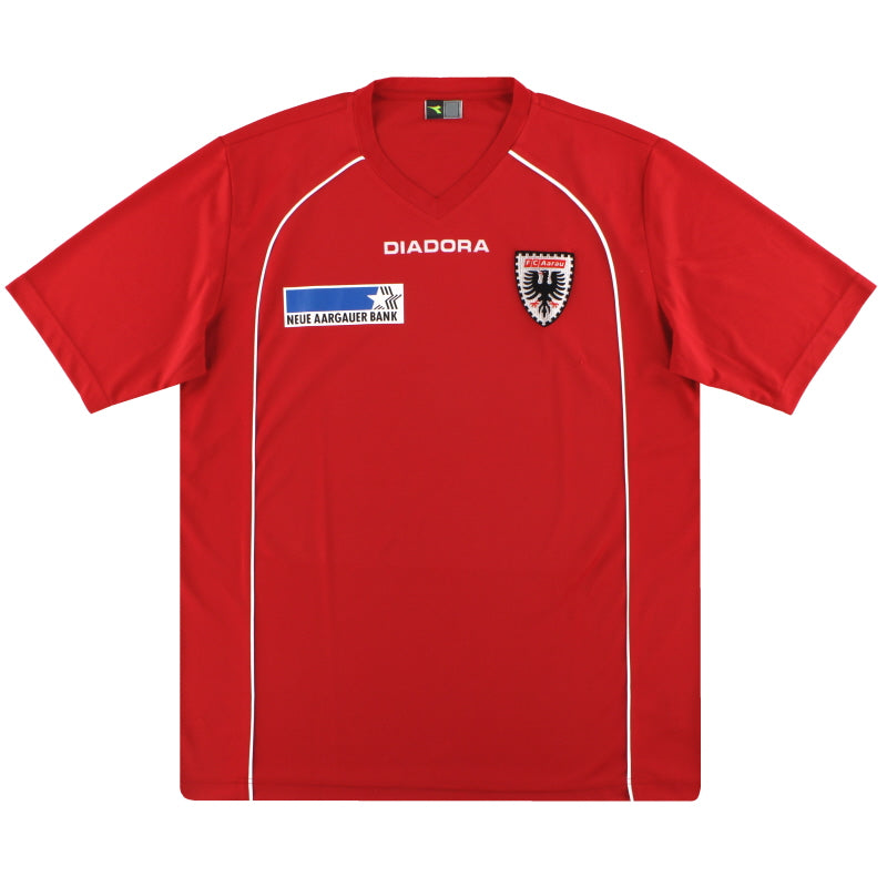 2009-10 FC Aarau Diadora Trainingsshirt XL