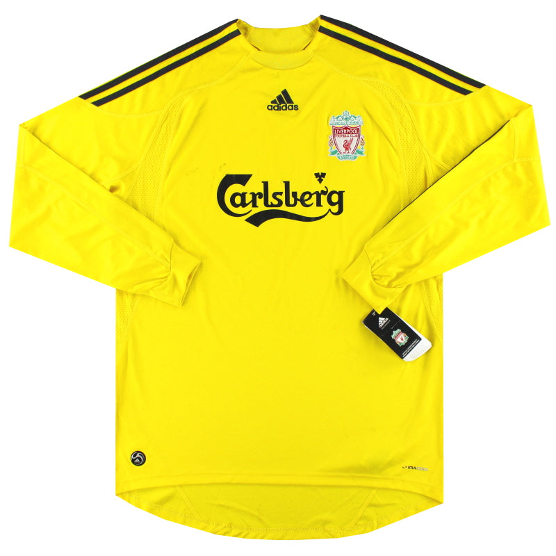 2009-10 Liverpool adidas Torwarttrikot *m/Etiketten* L