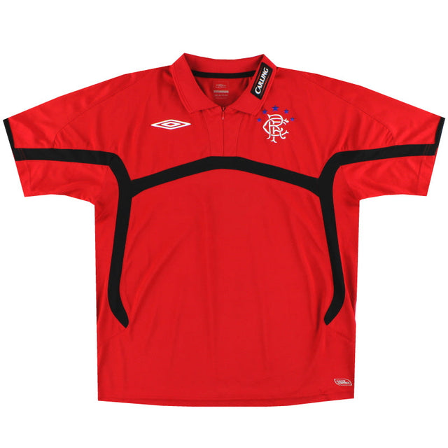 2009-10 Rangers Umbro 1/4 Zip Polo Shirt M