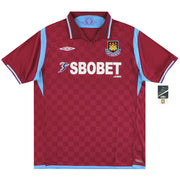 2009-10 West Ham Umbro Heimtrikot *m. Etiketten* XL