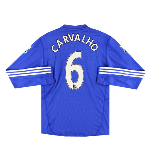 2009-10 Chelsea adidas Player Issue Home Shirt Carvalho #6 L/S L