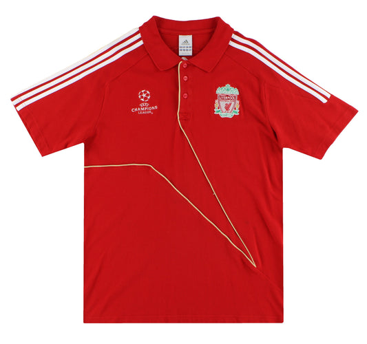 2009-10 Liverpool adidas Champions League Polo Shirt L