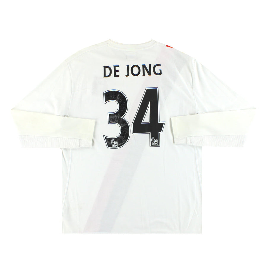 2009-10 Manchester City Umbro Auswärtstrikot De Jong #34 L/S XL