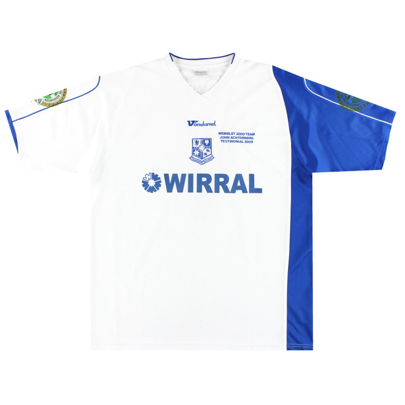 2009 Tranmere Rovers John Achterberg Abschiedsspiel Heimtrikot #4 XL