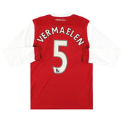 2010-11 Arsenal Nike Heimtrikot Vermaelen #5 langarm S