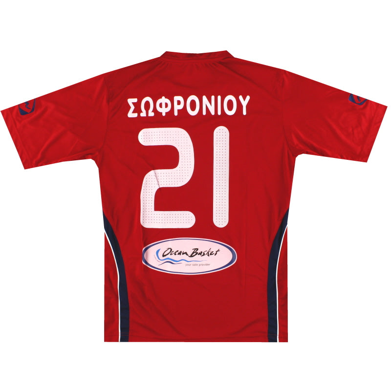 2010-11 Atromitos Yeroskipou Match Issued Heimtrikot #21 L