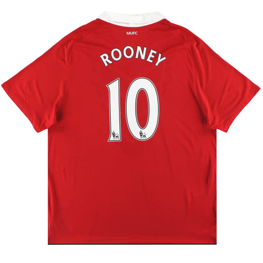 2010-11 Manchester United Nike Home Shirt Rooney #10 S