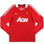 2010-11 Manchester United Nike Heimtrikot L/S XXL