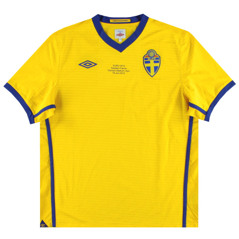 2010-11 Schweden Umbro Heimtrikot 'Schweden-Frankreich' *Neuwertig* XL
