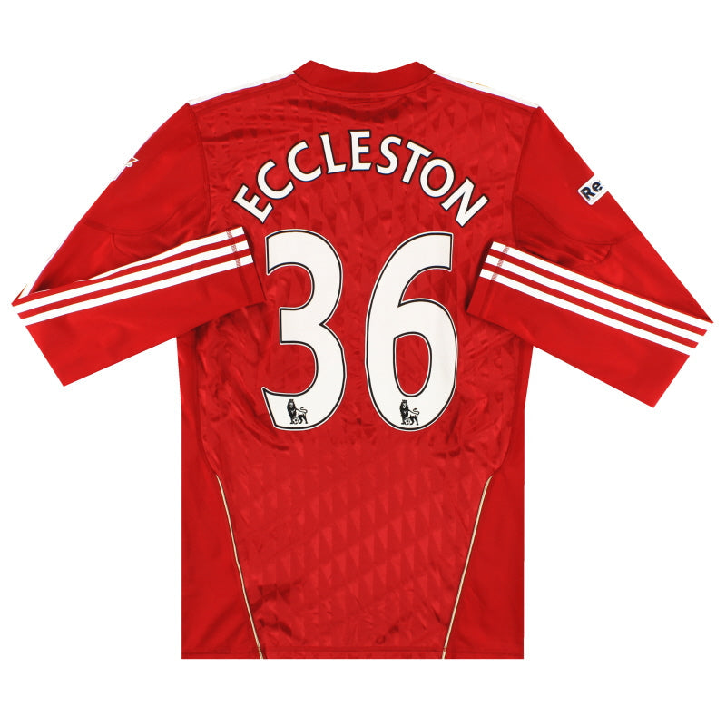 2010-12 Liverpool Techfit Player Issue Heimtrikot Eccleston #36 *Neuwertig* L/S L