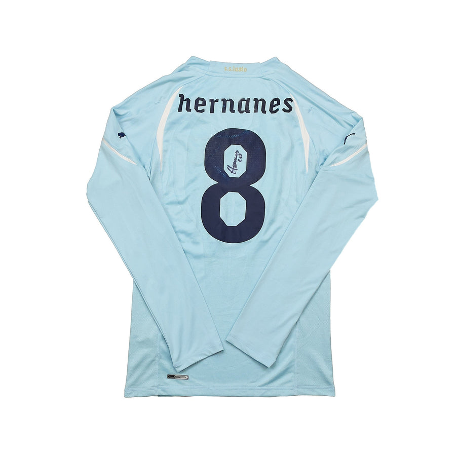 2010/11 Lazio Hernanes #8 *Player Issue + Unterschrieben* L/S Heimtrikot (M) Puma
