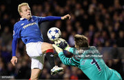 2010/11 Rangers Naismith #14 *getragen im Spiel gegen Manchester United* C/L Heimtrikot (L) Umbro