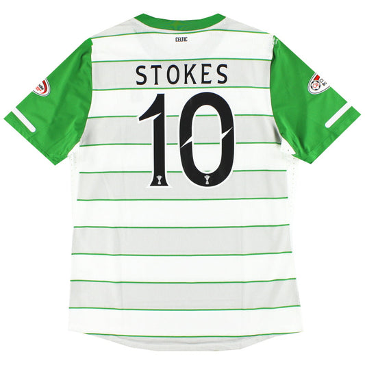 2011-12 Celtic Match Issue Away Shirt Stokes #10 XL