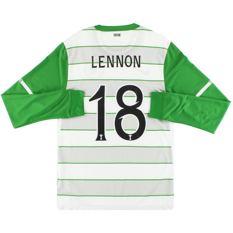 2011-12 Celtic Nike Auswärtstrikot Lennon #18 Langarm S