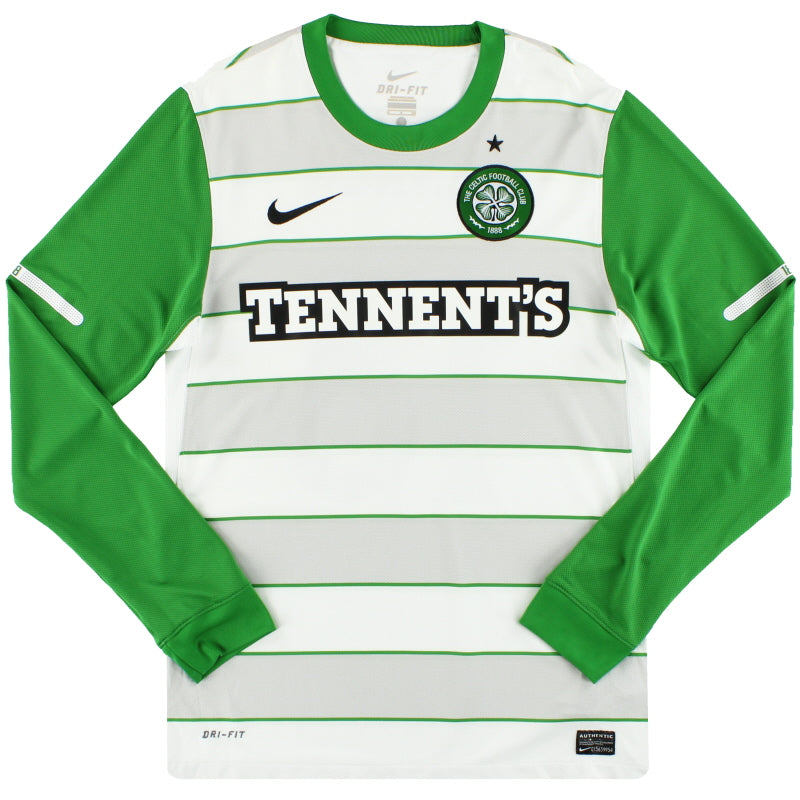2011-12 Celtic Nike Auswärtstrikot Langarm M