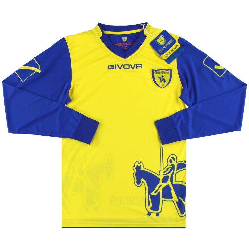 2011-12 Chievo Verona Givova Heimtrikot *Neu mit Etikett* langarm