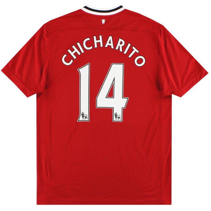 2011-12 Manchester United Nike Heimtrikot Chicharito #14 S