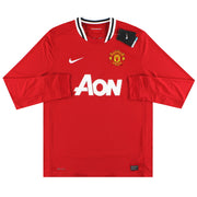 2011-12 Manchester United Nike Heimtrikot *m/Etiketten* L/S XXL