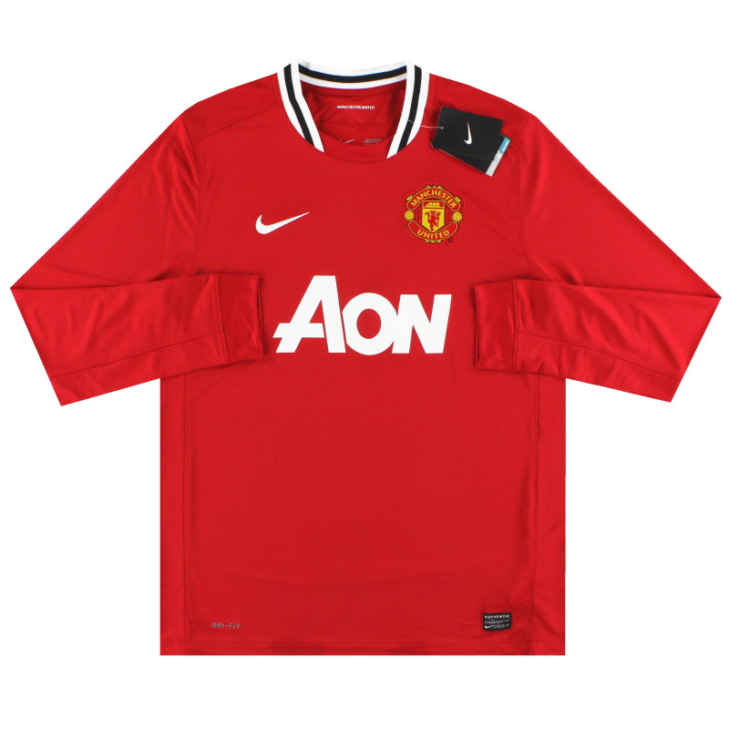 2011-12 Manchester United Nike Heimtrikot *m/Etiketten* L/S XXL