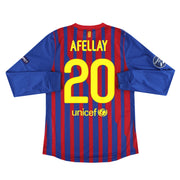 2011-12 Barcelona Nike Player Issue CL Heimtrikot Afellay #20 Langarm