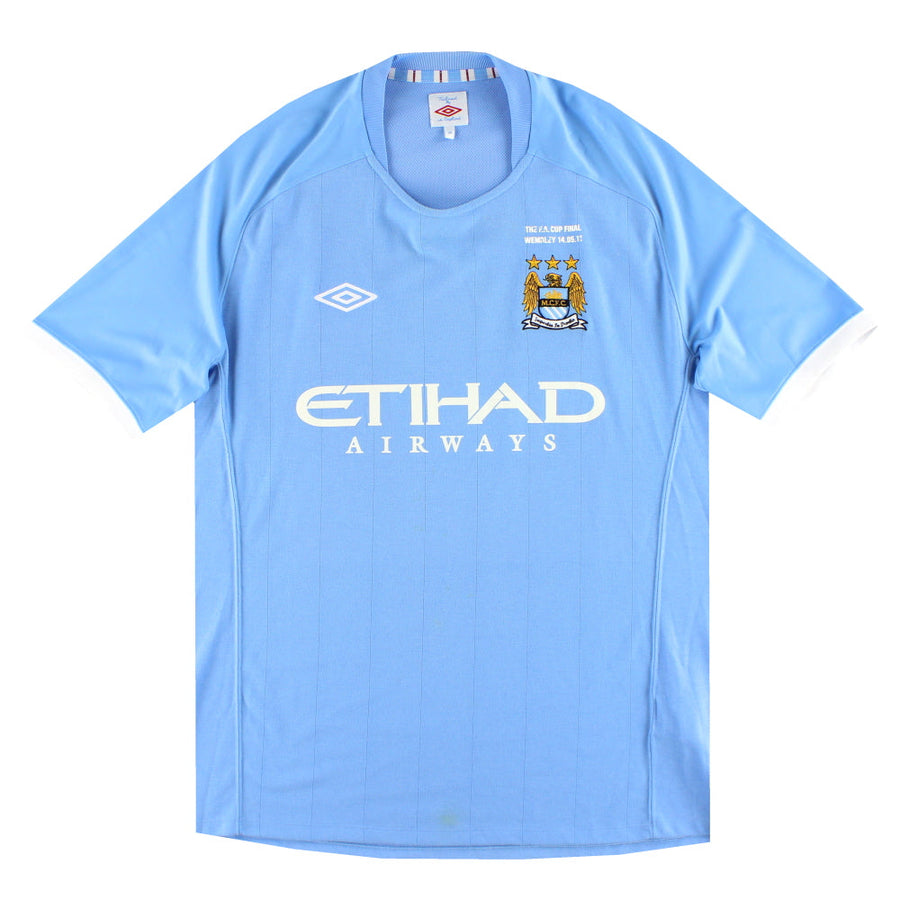 2010-11 Manchester City Umbro 'FA Cup' Heimtrikot XL