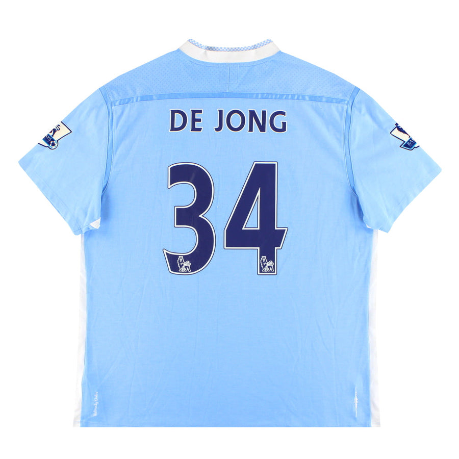 2011-12 Manchester City Umbro Heimtrikot De Jong #34 XL
