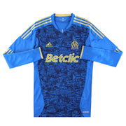 2011-12 Olympique Marseille adidas Player Issue Techfit Auswärtstrikot Langarm XL