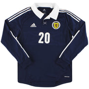 2011-13 Schottland adidas Player Issue Heimtrikot L/S *Neuwertig*