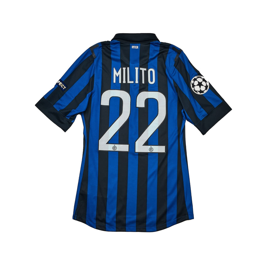 2011/12 Inter Mailand Milito #22 *Authentic* Heimtrikot C/L (S) Nike