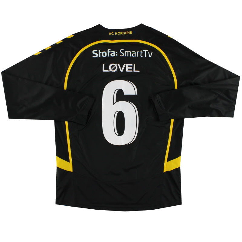 2012-13 AC Horsens Hummel Matchworn Auswärtstrikot Lovel #6 Langarm L