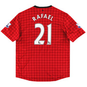 2012-13 Manchester United Nike Heimtrikot Rafael #21 XL