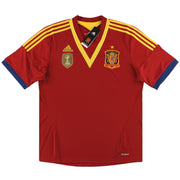 2012-13 Spanien adidas Heimtrikot *mit Etiketten* S