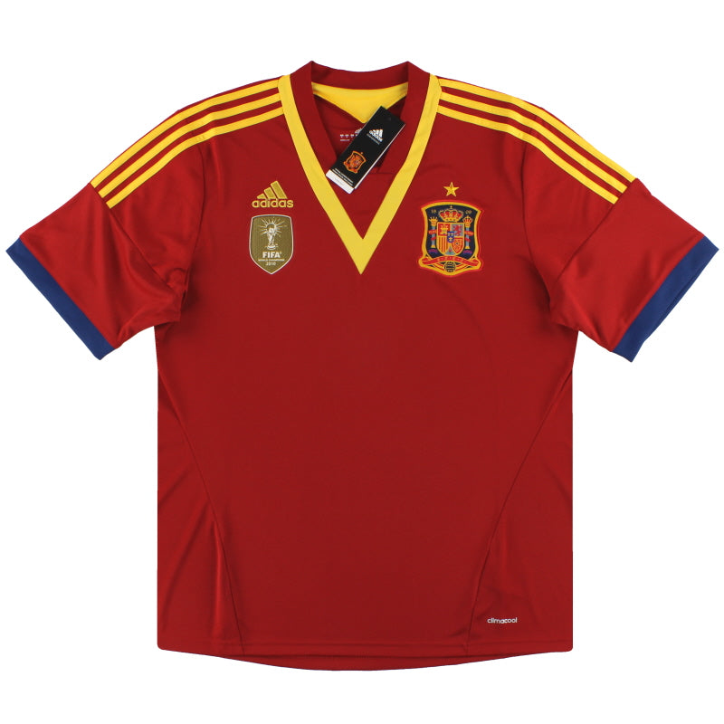 2012-13 Spanien adidas Heimtrikot *mit Etiketten* S