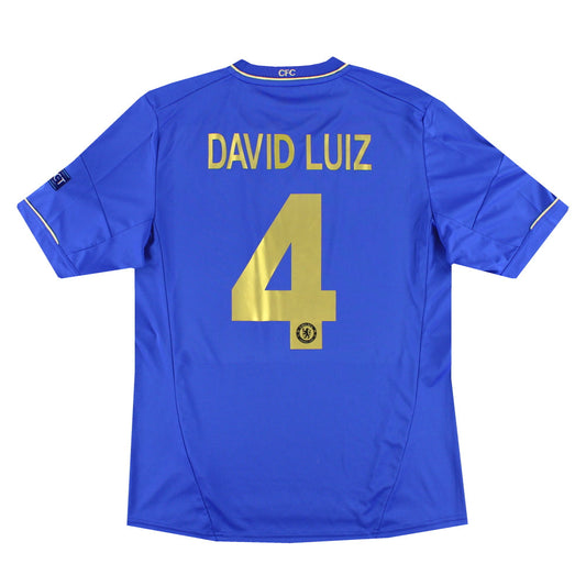 2012-13 Chelsea adidas Home Shirt David Luiz #4 *Mint* L
