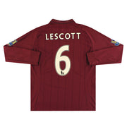 2012-13 Manchester City Umbro Auswärtstrikot Lescott #6 Langarm *Neuwertig* L