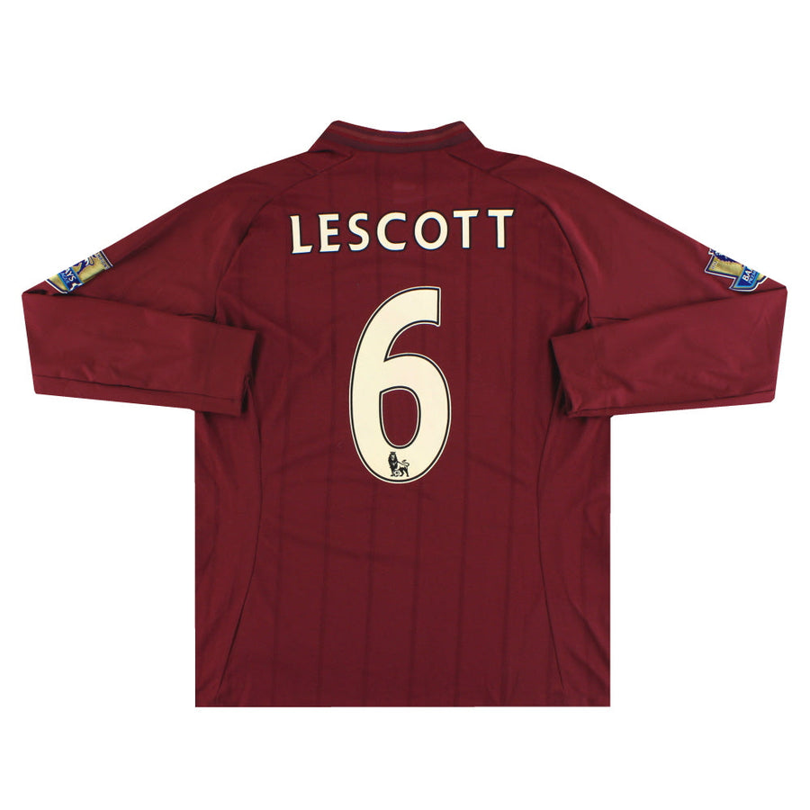 2012-13 Manchester City Umbro Auswärtstrikot Lescott #6 Langarm *Neuwertig*