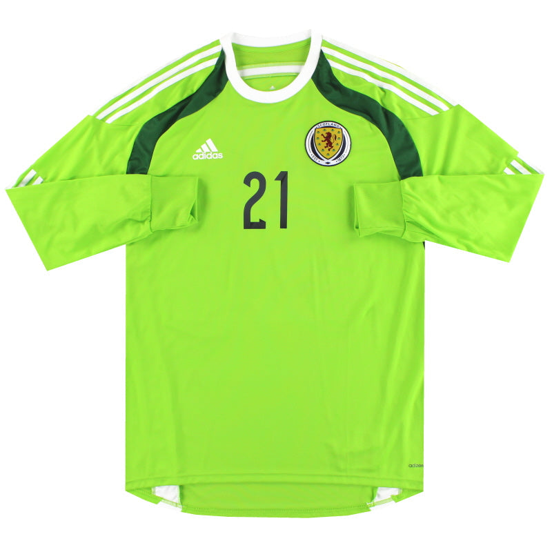 2014-15 Schottland adidas Formotion Torwarttrikot Player Issue #21 *Neuwertig* S