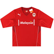 2013-14 Cardiff Puma Heimtrikot L/S *m/Etiketten* L