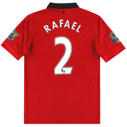 2013-14 Manchester United Nike Heimtrikot Rafael #2 S